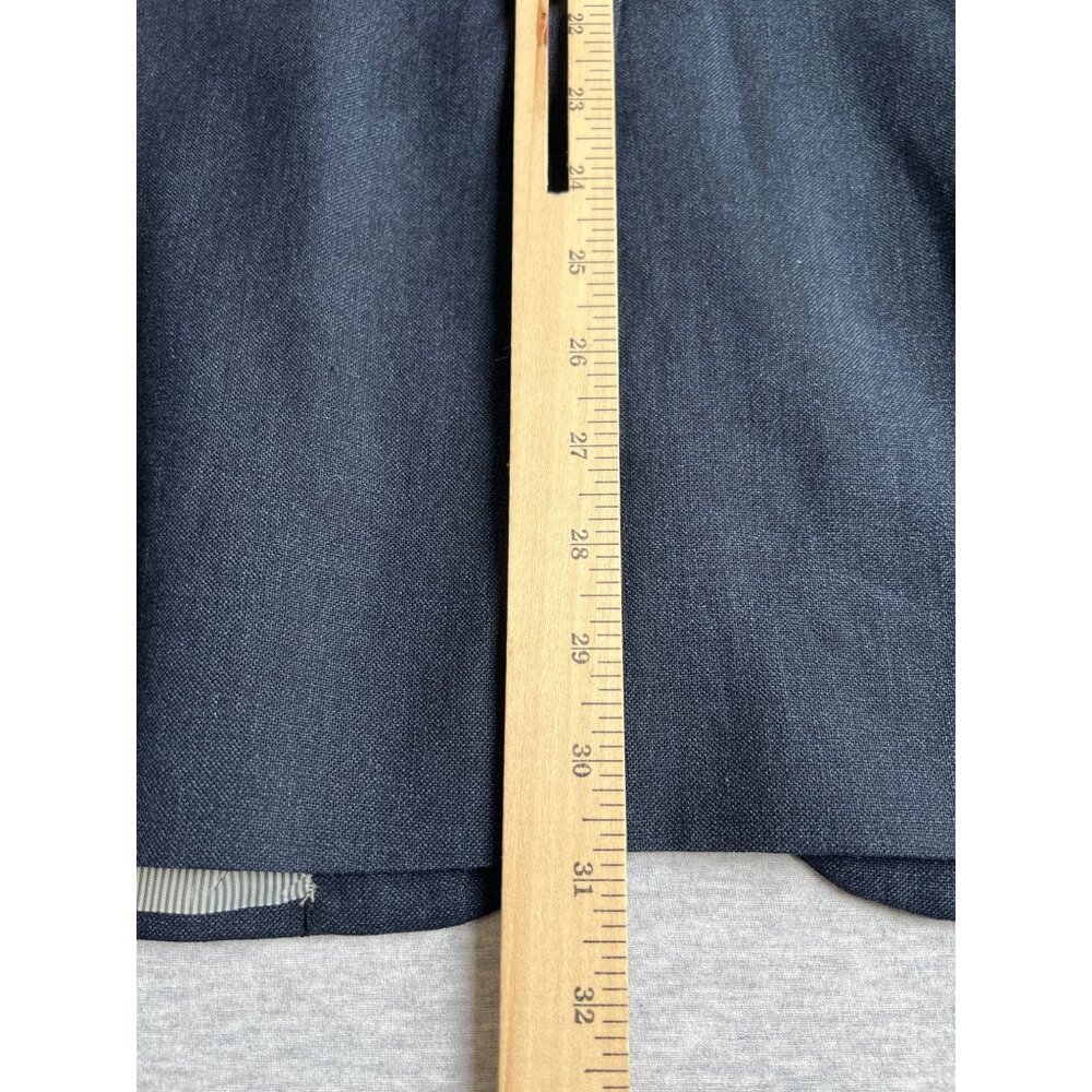 Jos A Bank Navy Sport Jacket Blazer Mens 43‎ Regular Classic Linen Wool Blend - Picture 15 of 16
